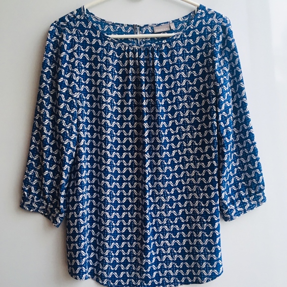NWOT Silk Ellie Kai Blouse 8 M - Picture 1 of 8